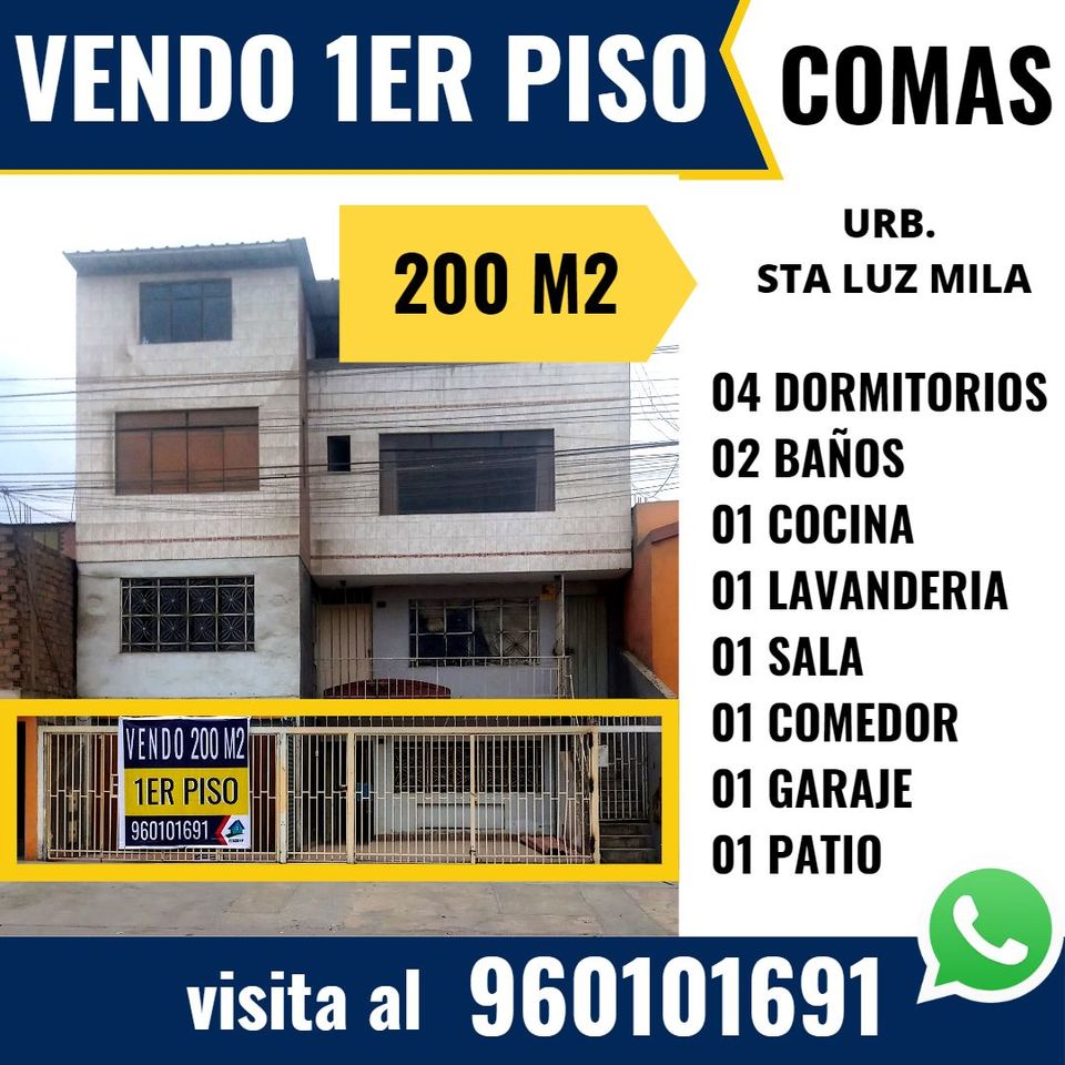 Venta de Departamento en Comas, Lima con 4 dormitorios