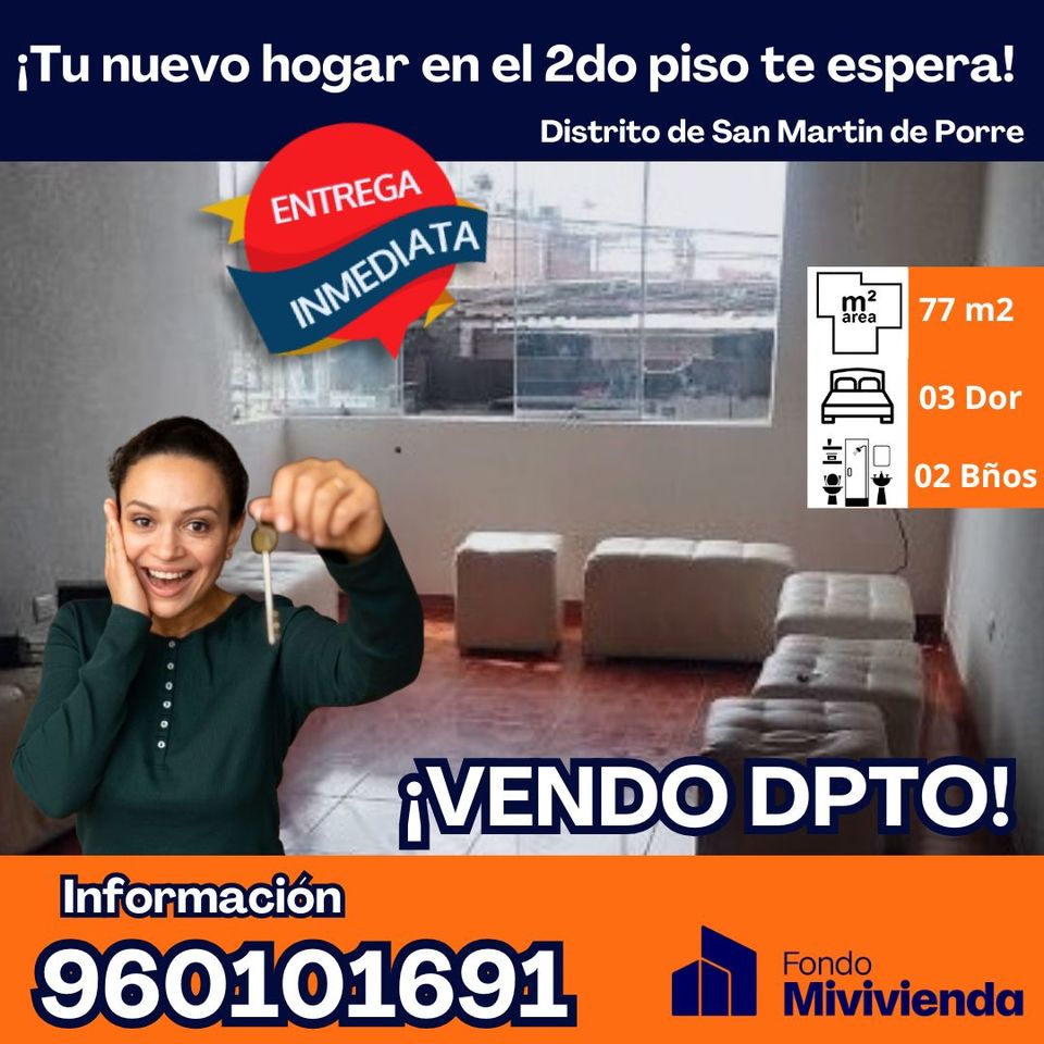 Venta de Departamento en San Martin De Porres, Lima con 3 dormitorios