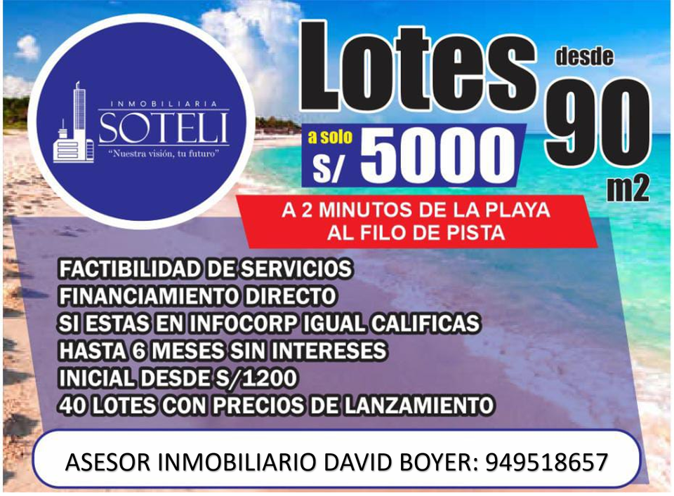 Venta de Terreno en Chiclayo, Lambayeque 90m2 area total - vista principal