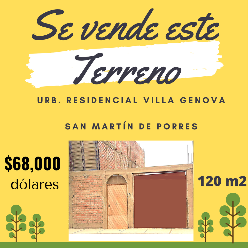 Venta de Terreno en San Martin De Porres, Lima 120m2 area total - vista principal