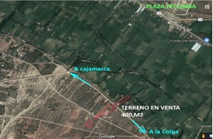 Venta de Terreno en Cajamarca 400m2 area total 20 metros fondo - vista principal