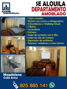 Alquiler de Departamento en Magdalena Del Mar, Lima con 3 dormitorios - vista principal