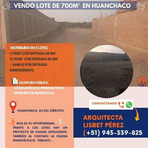 Venta de Terreno en Trujillo, La Libertad 700m2 area total - vista principal