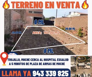 Venta de Terreno en Trujillo, La Libertad 160m2 area total - vista principal