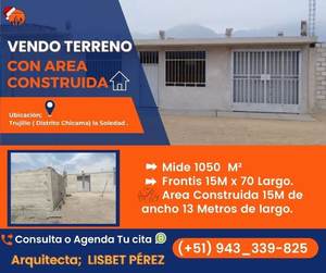 Venta de Terreno en Trujillo, La Libertad 1050m2 area total - vista principal