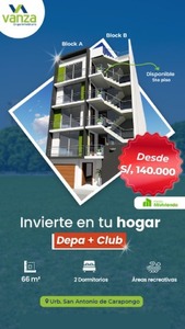 Venta de Departamento en Lurigancho, Lima con 2 dormitorios - vista principal