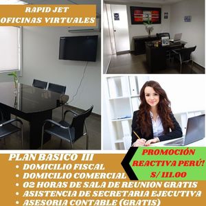 Alquiler de Oficina en Miraflores, Lima con 1 baño - vista principal