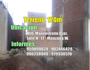 Venta de Terreno en Jose Leonardo Ortiz, Lambayeque 120m2 area total - vista principal