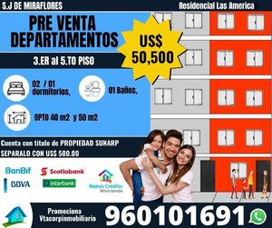 Venta de Departamento en San Juan De Miraflores, Lima con 2 dormitorios - vista principal
