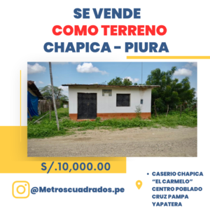 Venta de Terreno en Chulucanas, Piura 296m2 area total - vista principal