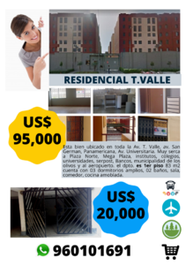 Venta de Departamento en Los Olivos, Lima amoblado - vista principal