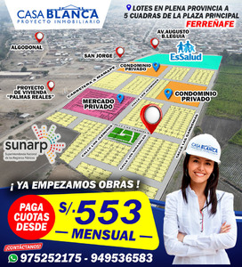 Venta de Terreno en Ferreñafe, Lambayeque 107m2 area total - vista principal