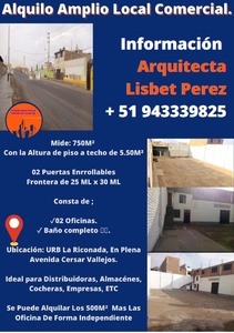 Alquiler de Local en Trujillo, La Libertad 720m2 area total - vista principal