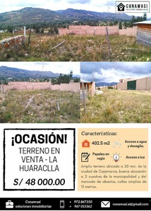 Venta de Terreno en Jesus, Cajamarca 400m2 area total - vista principal